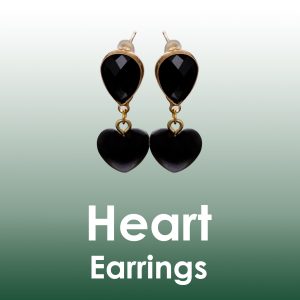 Black Heart Earrings