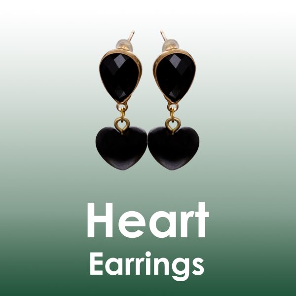 Black Heart Earrings